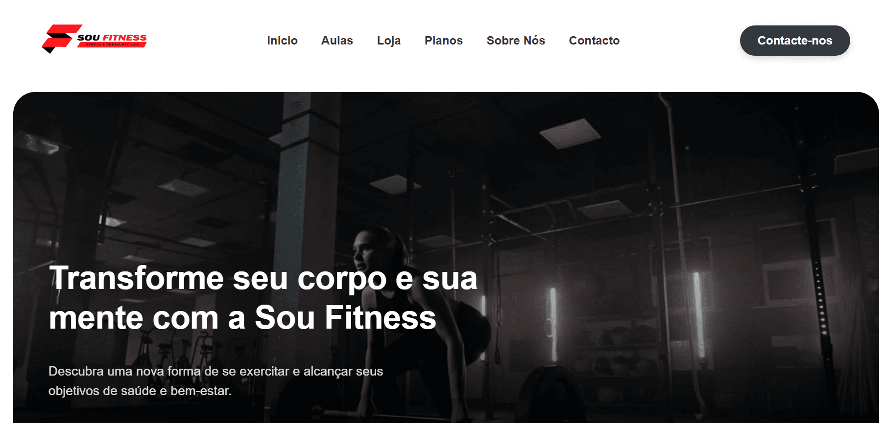 Website da Sou Fitness