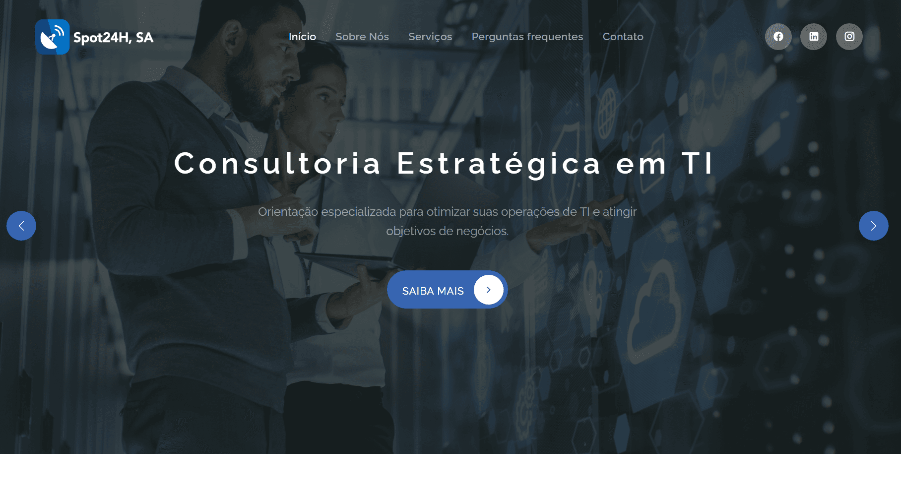 Website da SPOT24H, SA